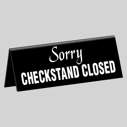 Checkstand Tent Sign CSA020