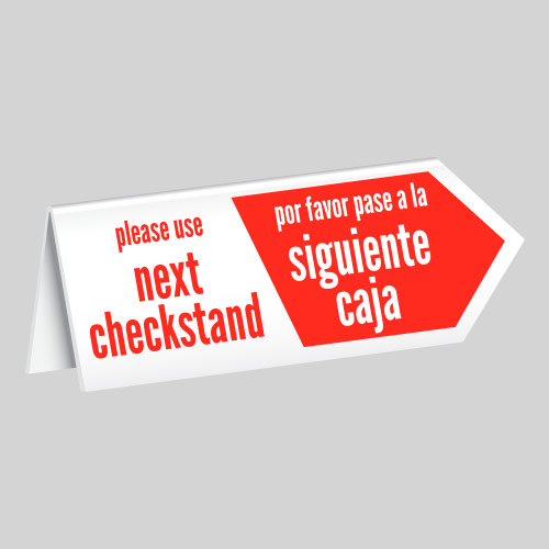 Checkstand Tent Sign CSA021